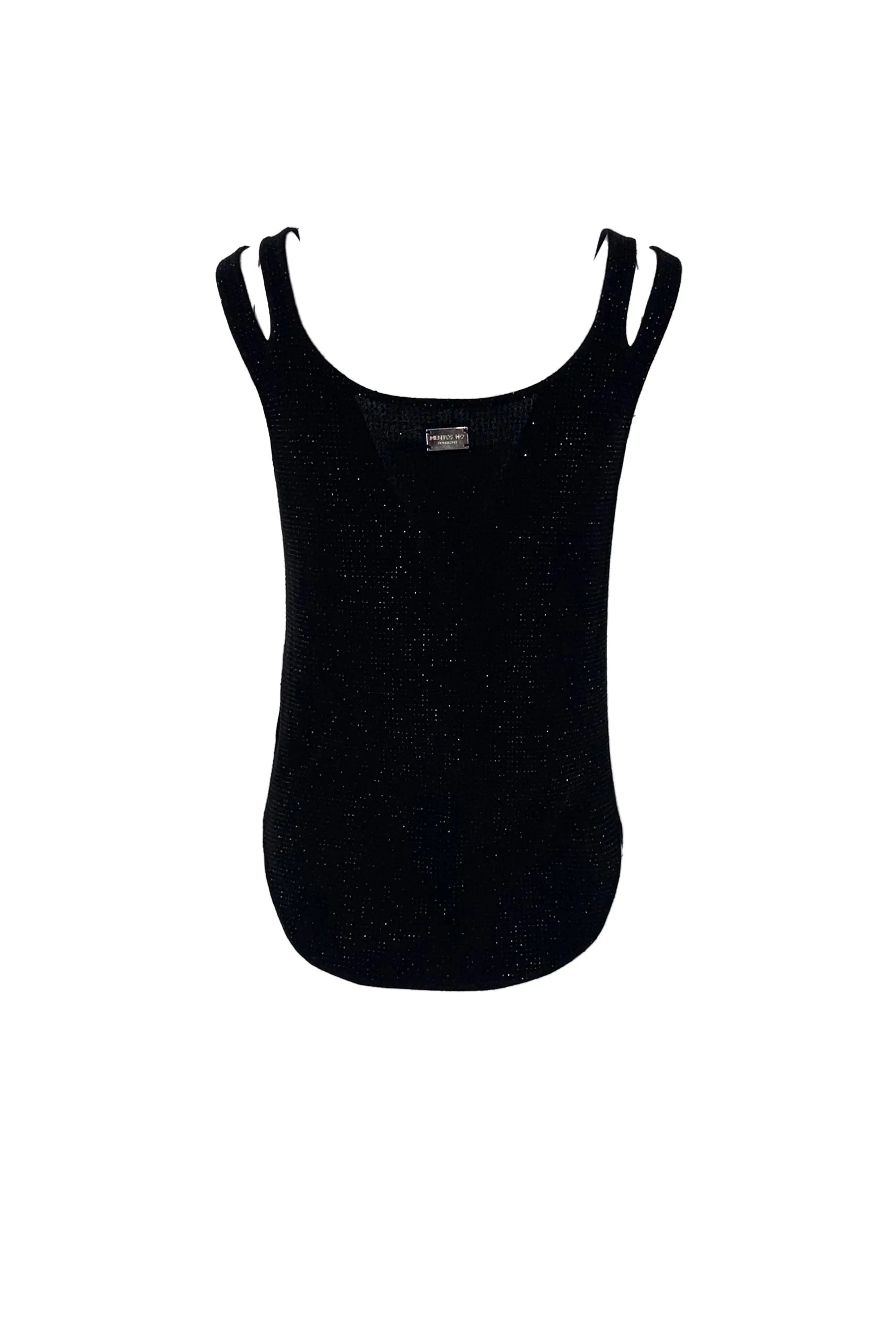 Glamourous Black Sparkle Tank ULA